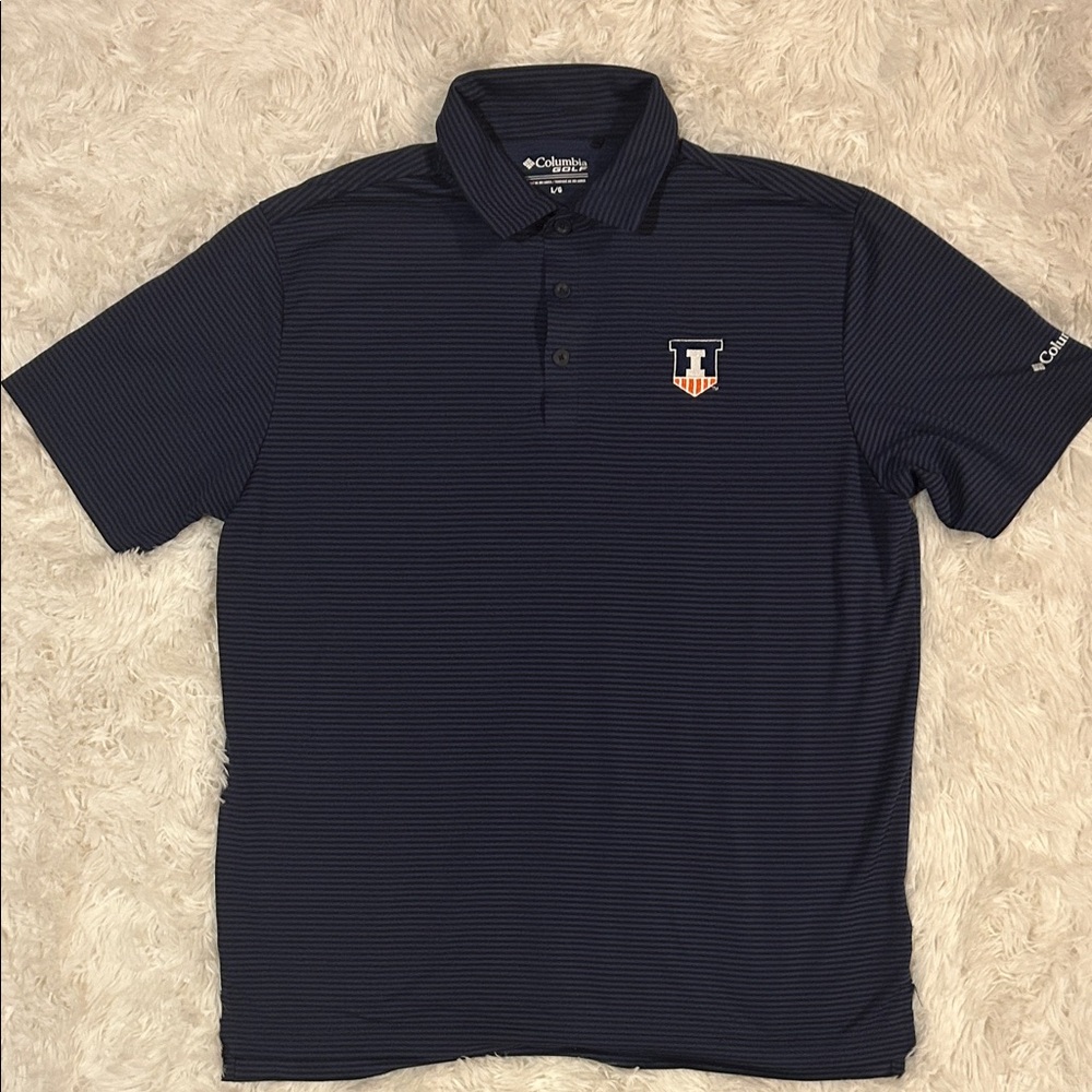 University of Illinois - Columbia Men's Dark Blue Polo with Logo - NWOT - Picture 7 of 7